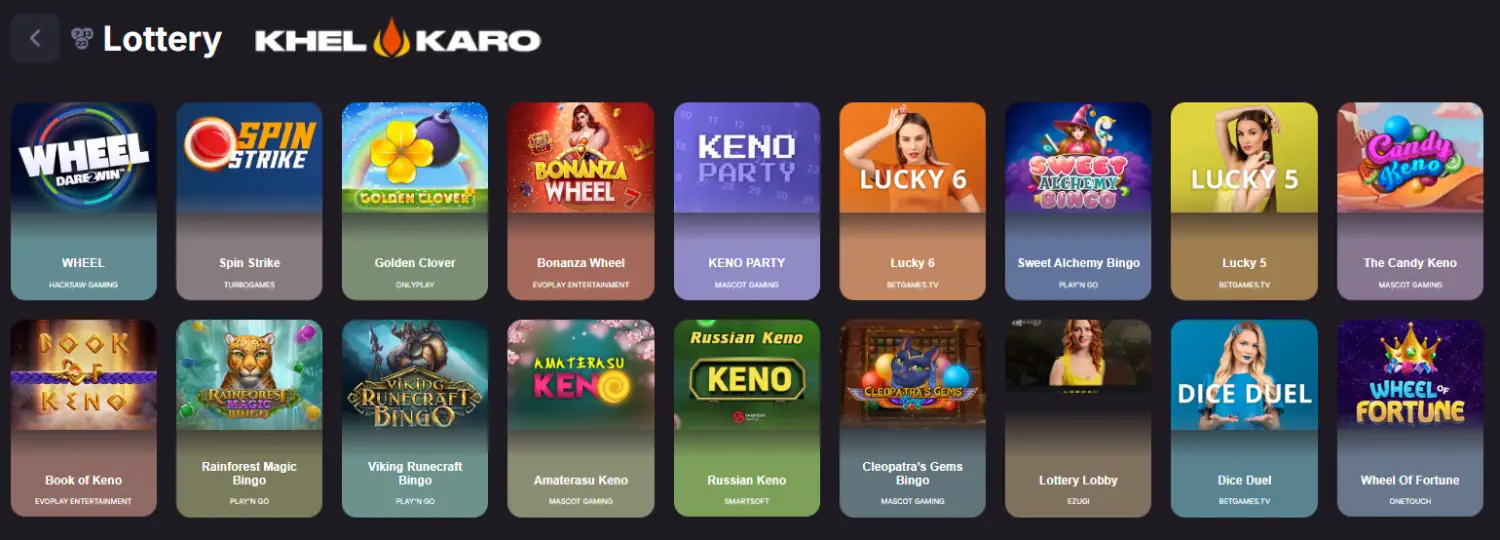 Khel Karo casino India bingo games
